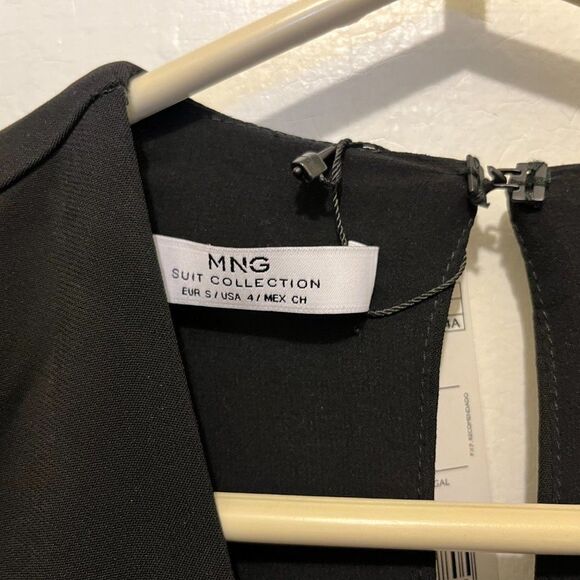 NWT  MNG Mango Little Black Sleeveless Open Back Mini Dress  Women's Size 4 - Picture 3 of 10